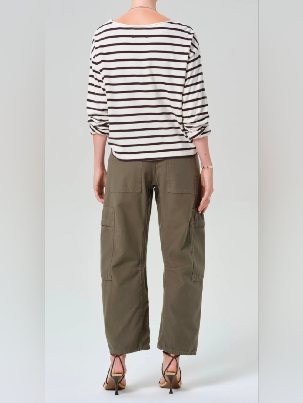 Citizens of Humanity Marcelle Cargo Barrel Pant Trouser in Dogwood Olive Sz 26 - Picture 2 of 16